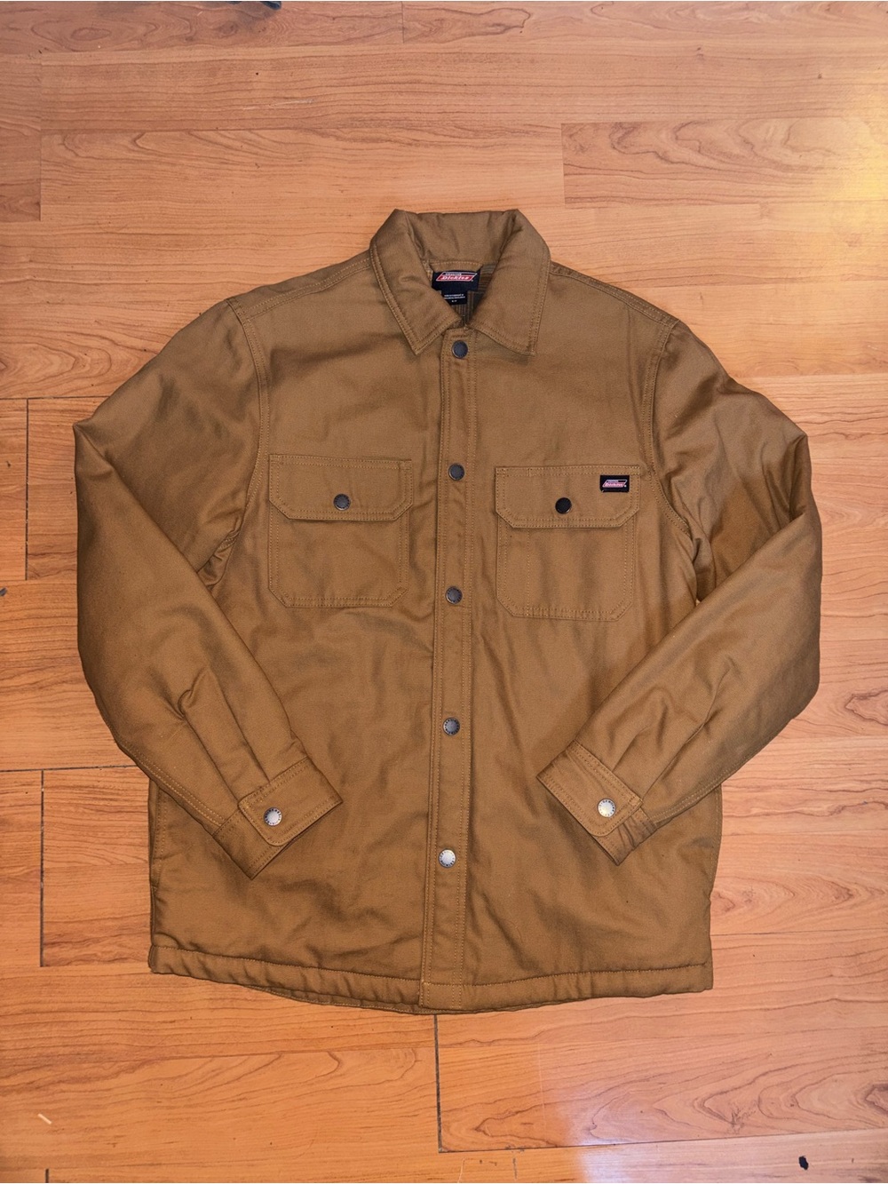 Dickies Brown Work Jacket with Snap Front